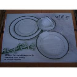 Brand new in box Schiller porcelain dinner service 39 pieces 8 place settings