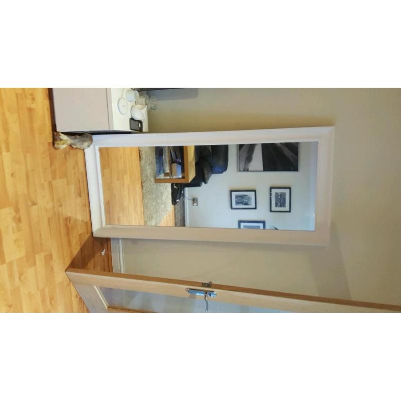 Large floor mirror white