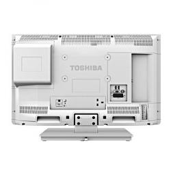 TOSHIBA 24 INCH LED TV, WHITE MODEL - WITH BUILT IN DVD PLAYER