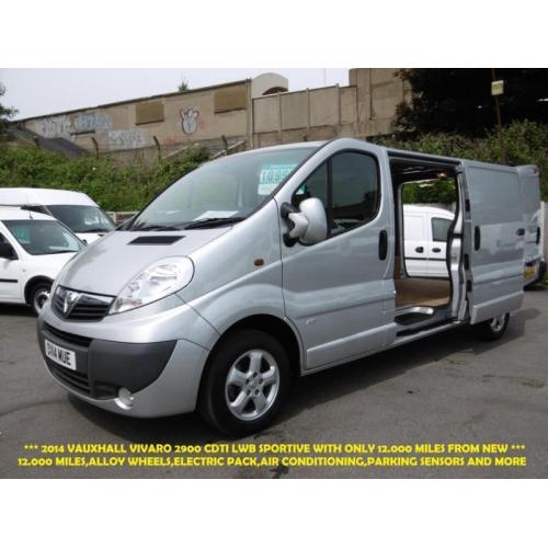 2014 VAUXHALL VIVARO 2900 CDTI SPORTIVE LWB DIESEL VAN WITH ONLY 12.000 MILES FR