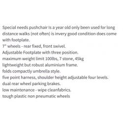 Major Elite Special Needs Pushchair