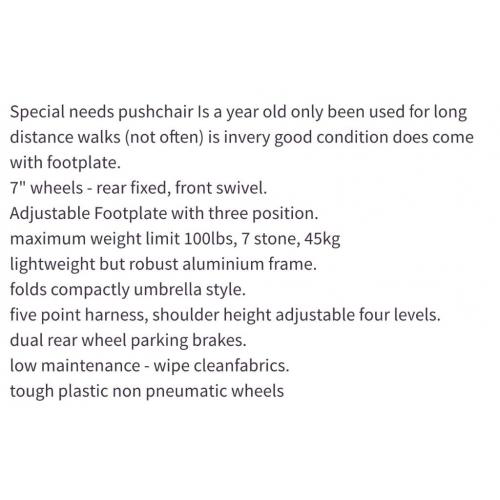 Major Elite Special Needs Pushchair