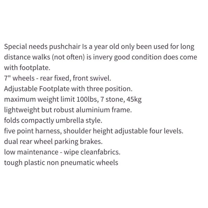 Major Elite Special Needs Pushchair