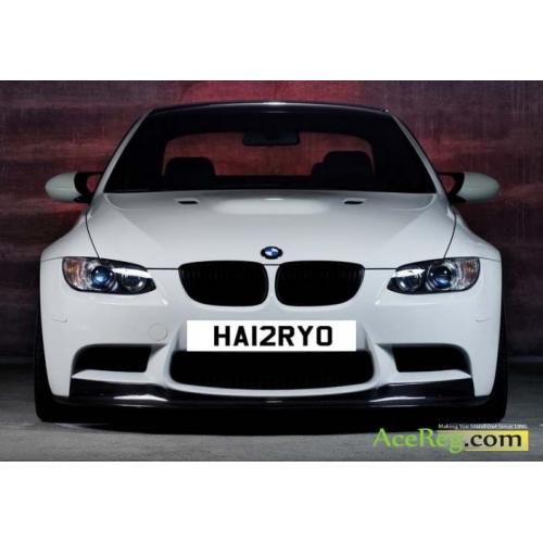 HA12RYO HARRYO Personalised Number Plate Audi BMW Ford Golf Mercedes Kia Vauxhall