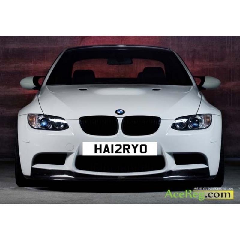 HA12RYO HARRYO Personalised Number Plate Audi BMW Ford Golf Mercedes Kia Vauxhall