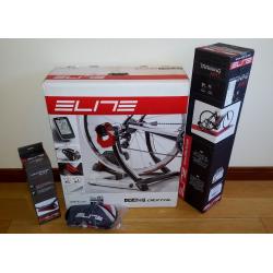 Elite Qubo Digital Wireless Turbo Trainer, ANT+, Riser block,Sweat net,mat,Tacx, Cycleops, Kinetic