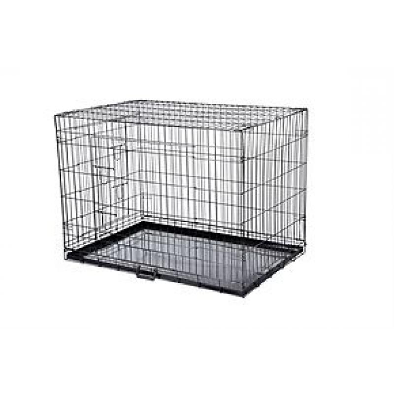 large dog cage size 36 inch lond 2 door opening all folds down flat in vgc dagenham essex