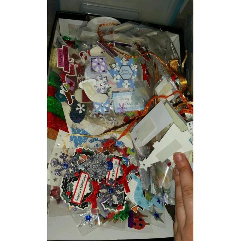 Huge selection of Christmas card making items