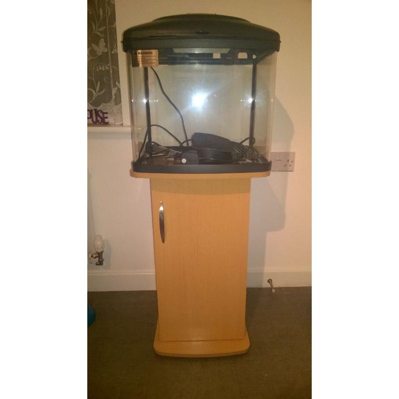 fish tank and cabinet