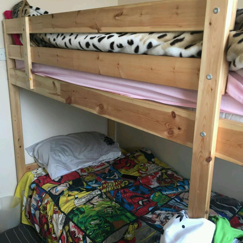 Ikea Mydal Bunk Bed Pine Frame House Clearance
