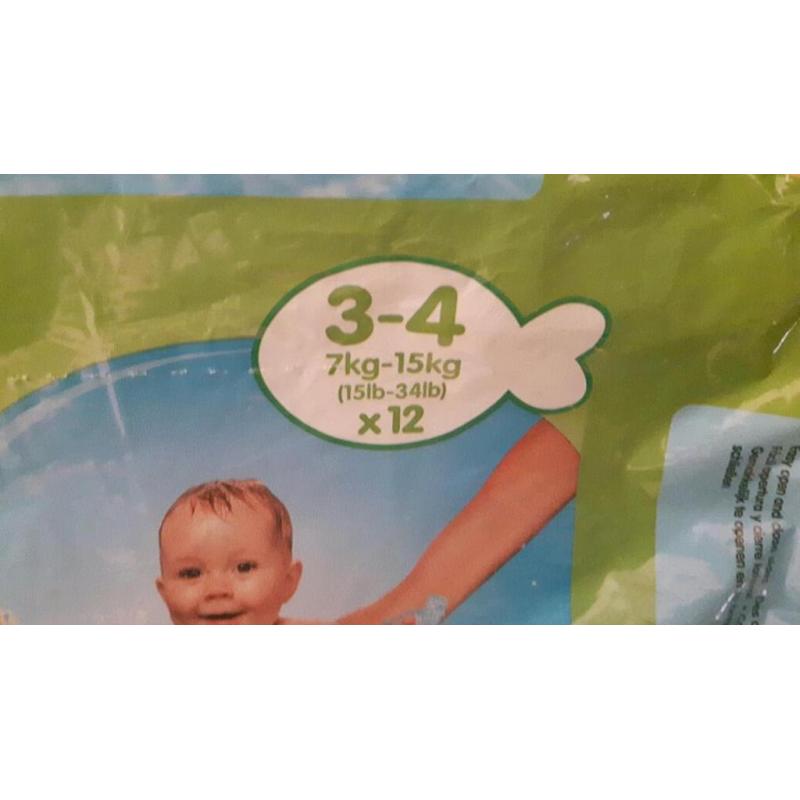 6 Swimming Nappies Size 3-4