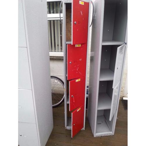 4 Locable Locker Cabinet with 4 double plug sockets