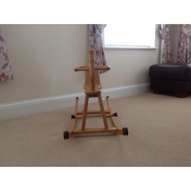 Wooden rocking horse/chair