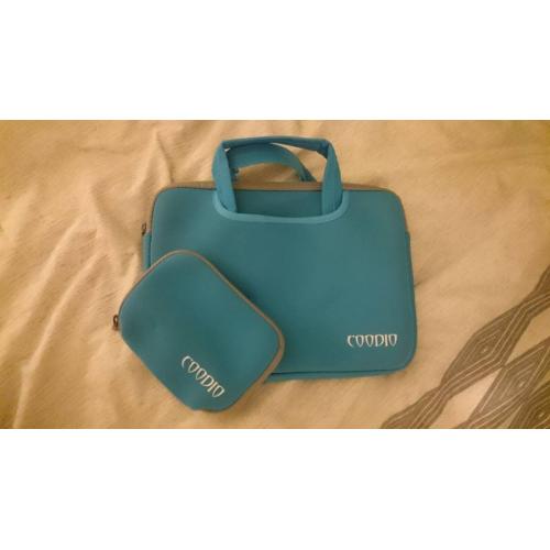 COODIO Laptop Case, Blue, never used. 15", charger holder.