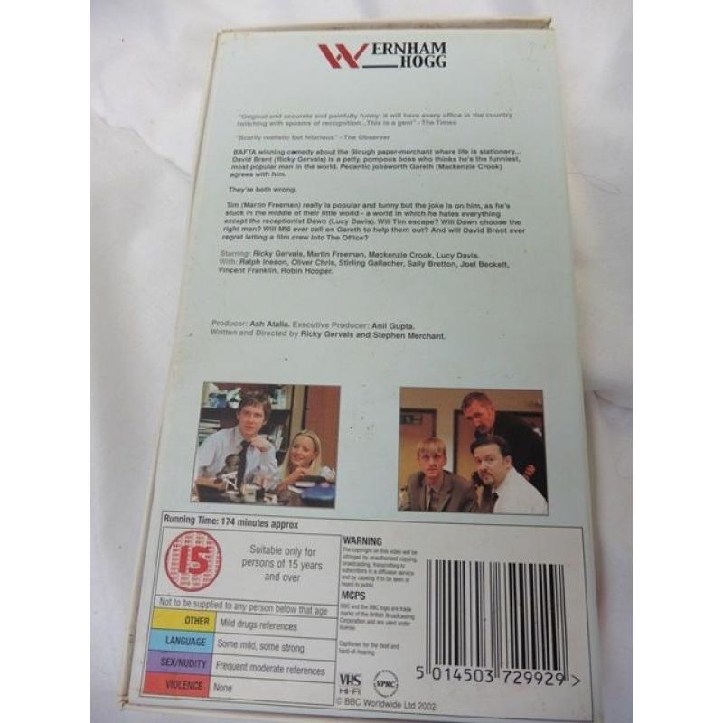 BBC THE OFFICE boxed complete first series PAL VHS video