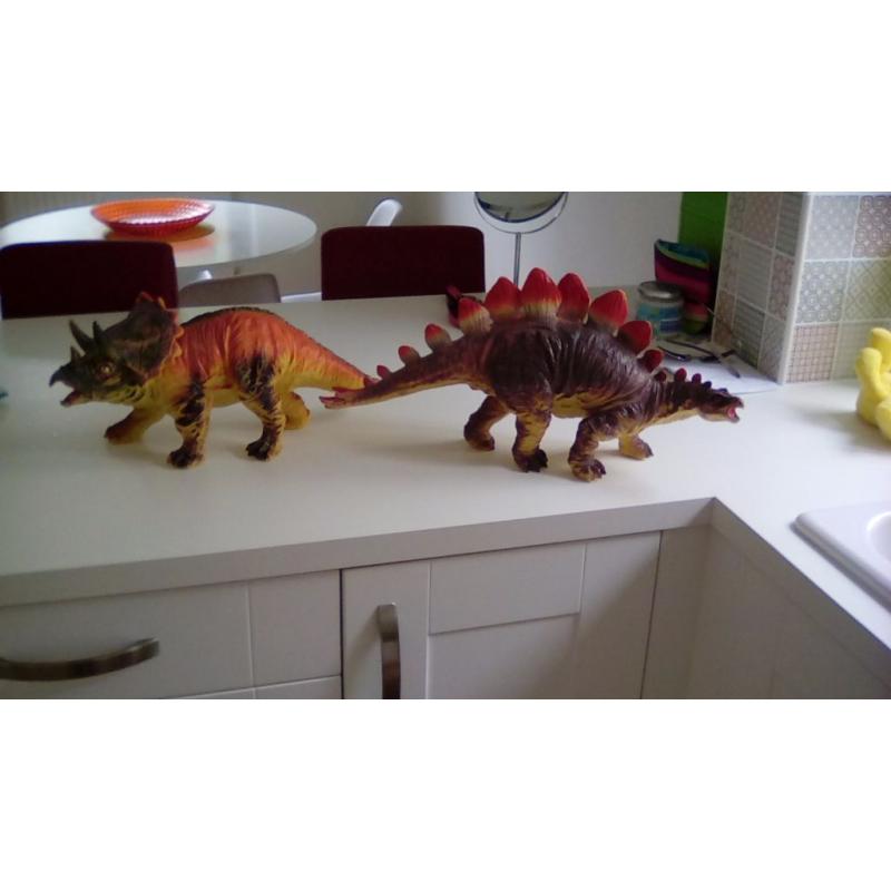 Large toy dinosaurs