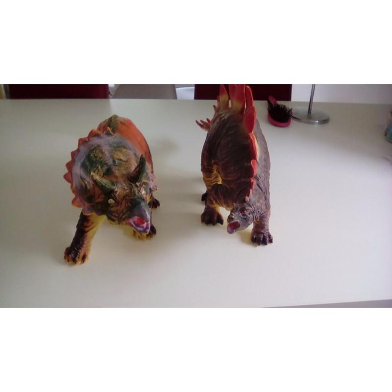 Large toy dinosaurs