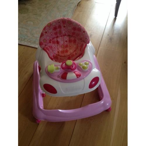 Pink baby walker
