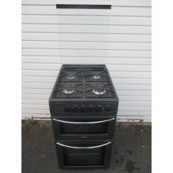 Belling Double Oven Gas Cooker Black Full Working Order