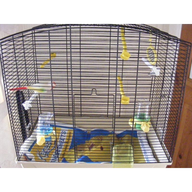 unused bird cage with stand