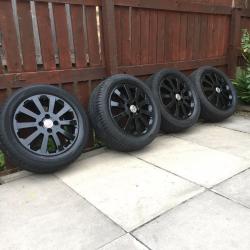 VAUXHALL "16 ALLOY WHEELS GLOSS BLACK, ****CORSA, ASTRA, 4X100 FITMENT****