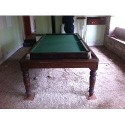 Antique Swivel Top Snooker Table Dining Table