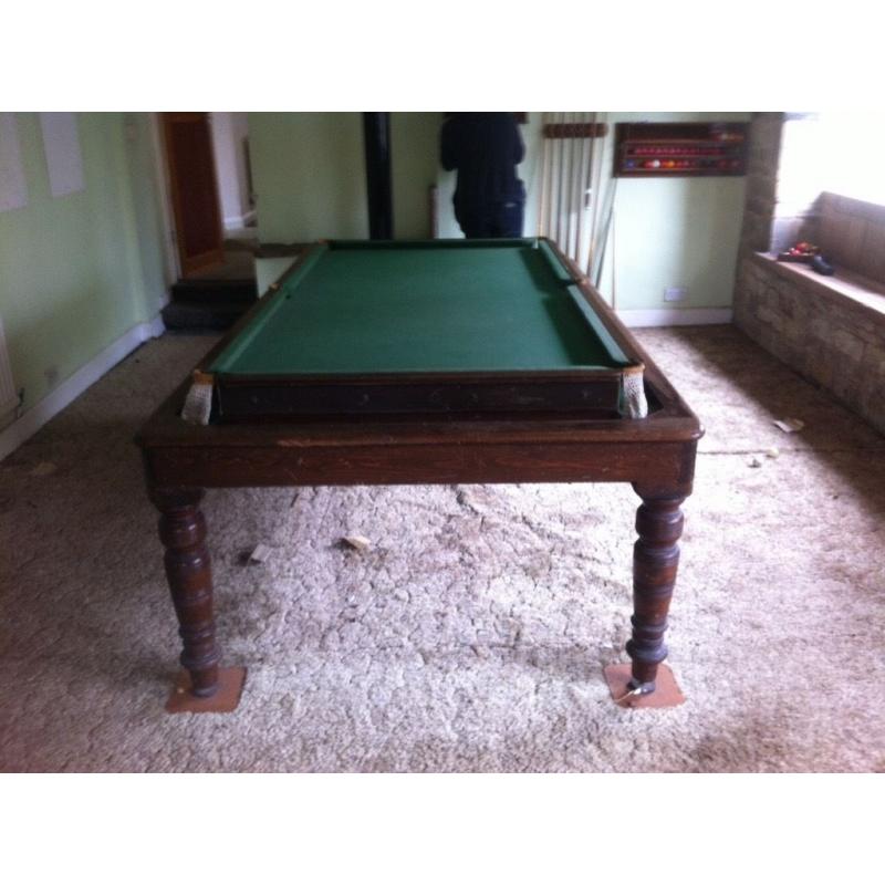 Antique Swivel Top Snooker Table Dining Table