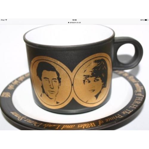 Hornsea commemorative Charles and Diana mug