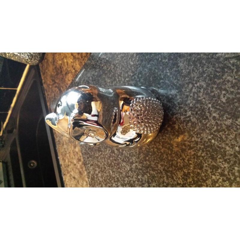 silver sparkly owl