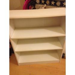 White bookcase, good condition!