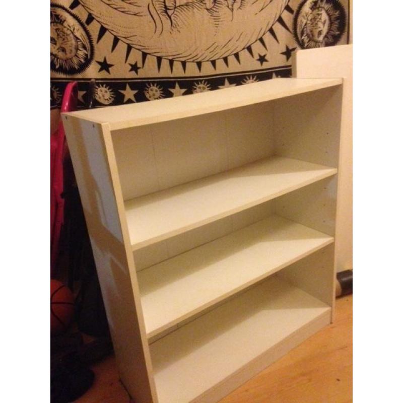 White bookcase, good condition!