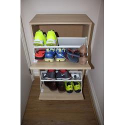 Shoe storage cabinet - oak effect