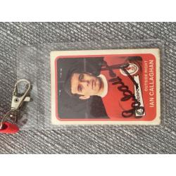 Signed playing card by Liverpool legend Ian Callaghan