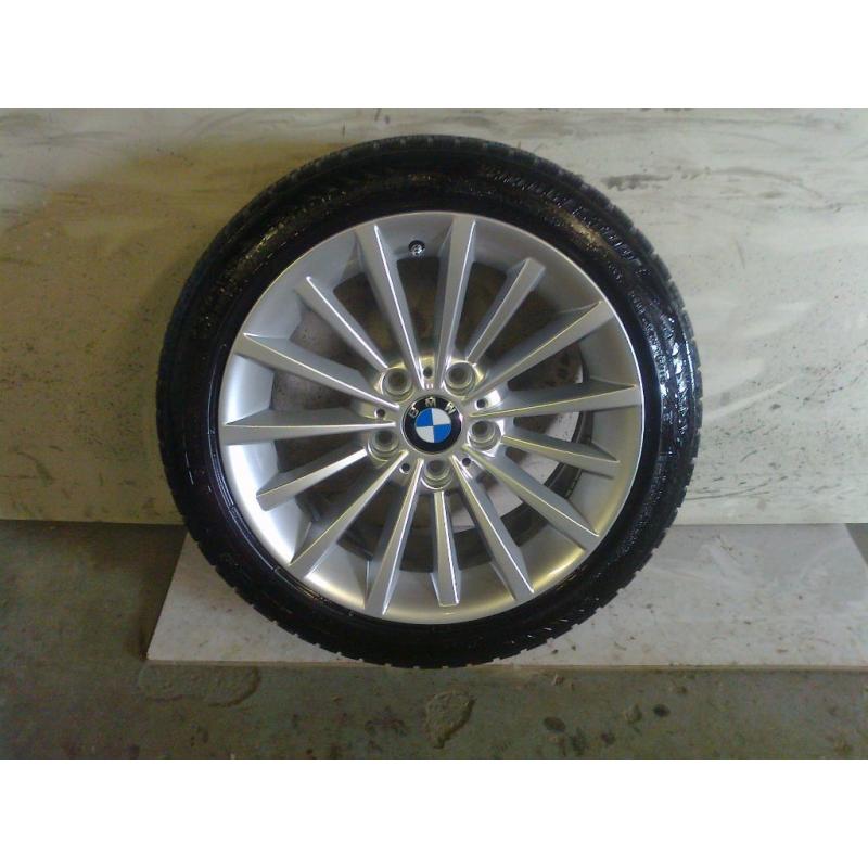 ALLOYS X 4 OF 17 INCH BMW GENUINE 3 SERIES MULTISPOKE FULLY POWDERCOATED INA STUNNING DUTCH SILVER