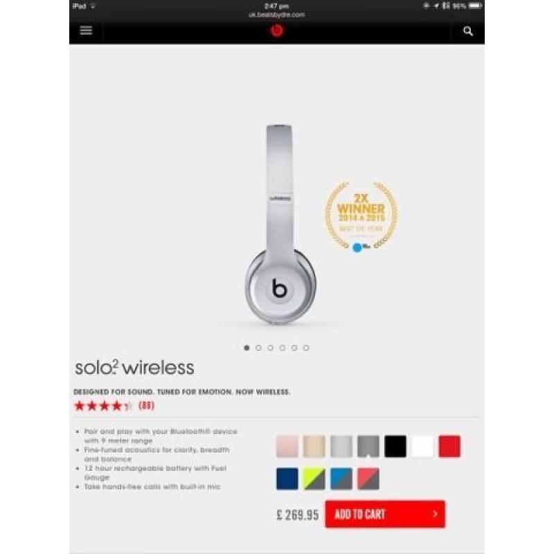 beats solo 2s Bluetooth