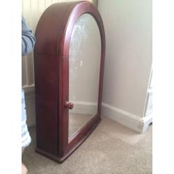 Solid wood cabinet with mirrors inside out