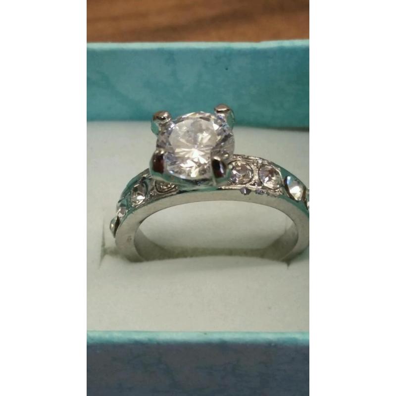 White gold plated ring