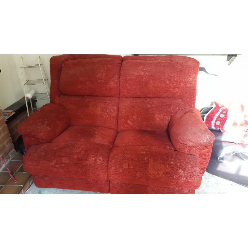 2x2 seater reclining sofa