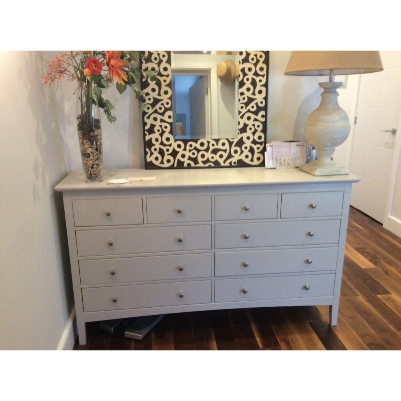 marks Hastings range 10 dr chest. Farrow &Ball Bone painted.