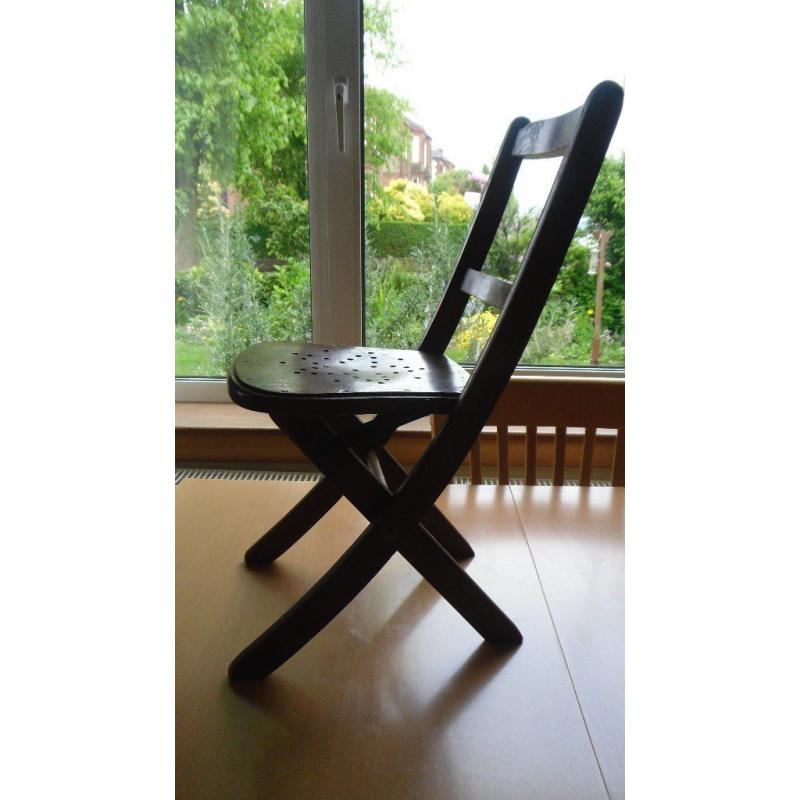 Arts and Craft style child`s folding chair