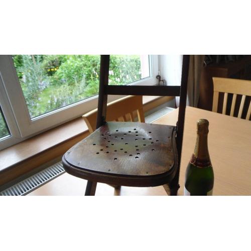 Arts and Craft style child`s folding chair