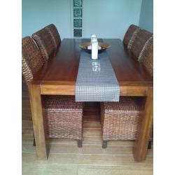 Creations 6 Seat Solid Wood Dining Room Table