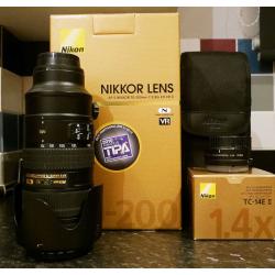 Nikon 70-200mm 2.8 VRII Lens with a 1.4 converter