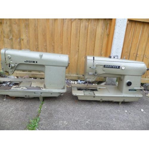 BROTHER LT2-B832-3 & JUKI 515 TWIN NEEDLE INDUSTRIAL SEWING MACHINES