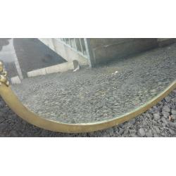 Antique solid brass mirror