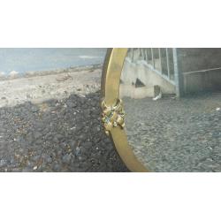 Antique solid brass mirror