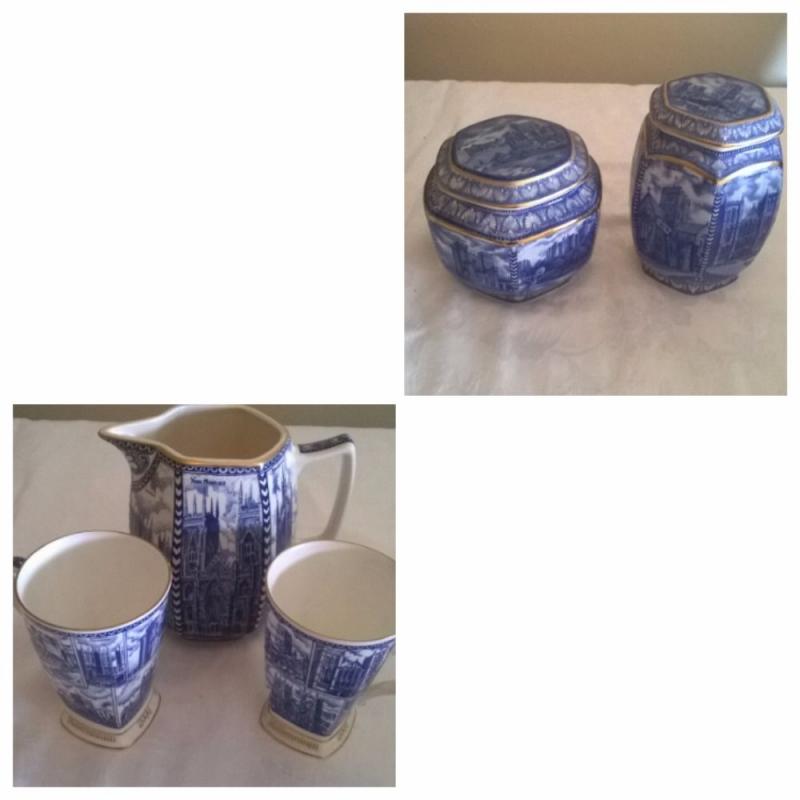 RINTONS TEA CADDIES JUG AND POTS X 4
