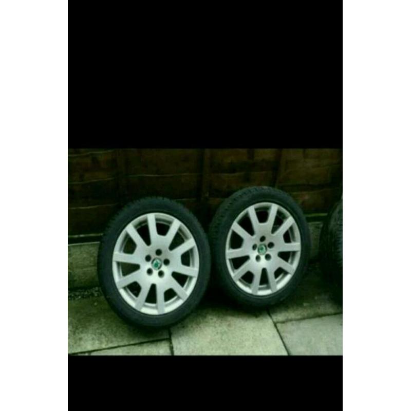 Skoda fabia vrs wheels with matching tyres