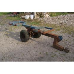 Two wheeld recovery dolly with winch on system