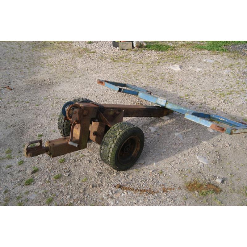 Two wheeld recovery dolly with winch on system